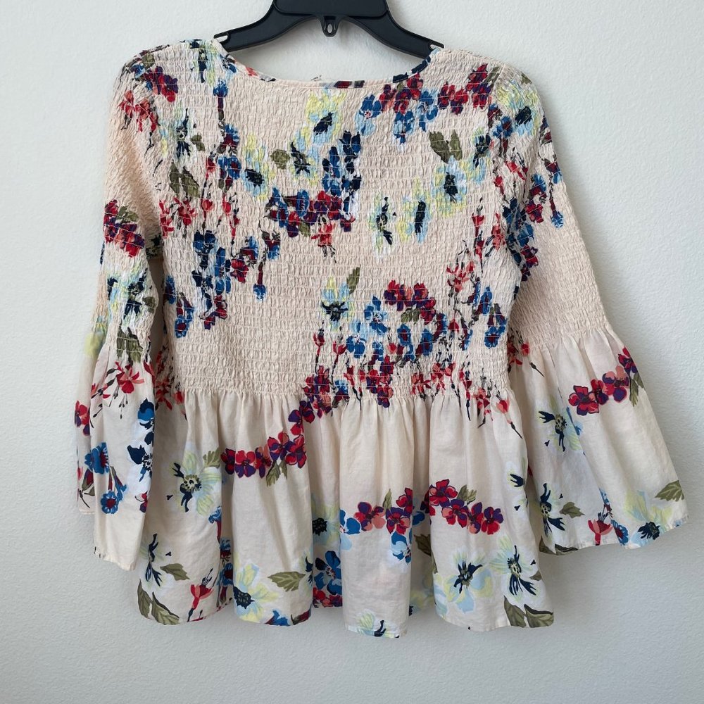 Jane & Delancey Smocked Floral Boho Baby Doll Top - Picture 5 of 10